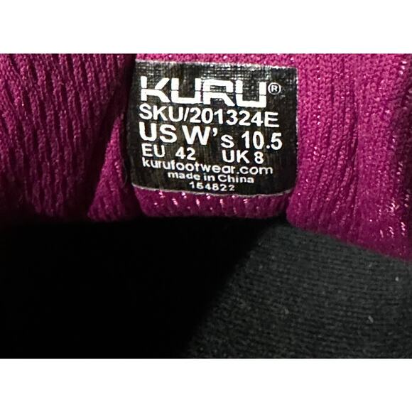 KURU Women’s Athletic Shoes Sneakers Size 10.5 Fuchsia Gray Lace Up Comfortable - Picture 7 of 8